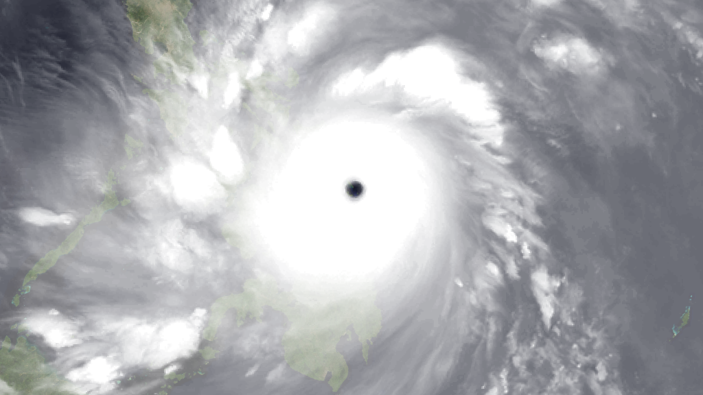 Imagen: NOAA Calicoan Island Seen Through Typhoon Haiyan's Eye
