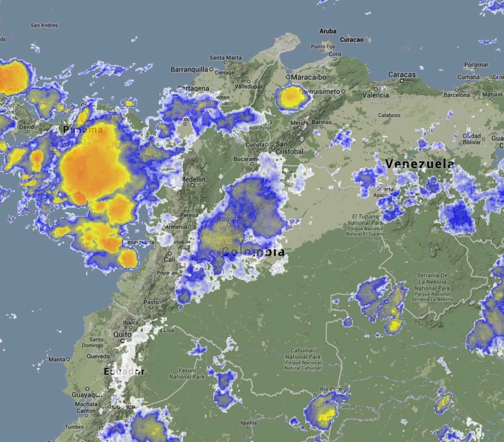 Imagen satelital Colombia del 13 de junio de 2014